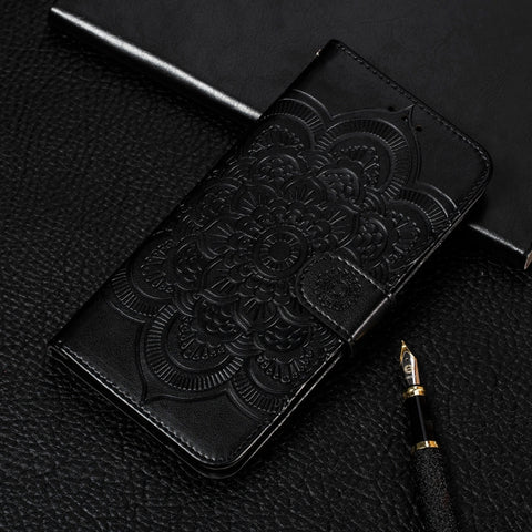 Mandala Embossing Pattern Horizontal Flip Leather Case for iPhone XIR（2019）, with Holder & Card Slots & Wallet & Photo Frame & Lanyard, For iPhone 11