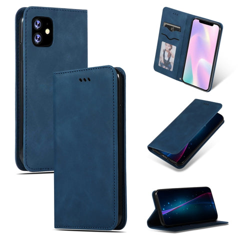 Retro Skin Feel Business Magnetic Horizontal Flip Leather Case for iPhone XIR 2019, For iPhone 11