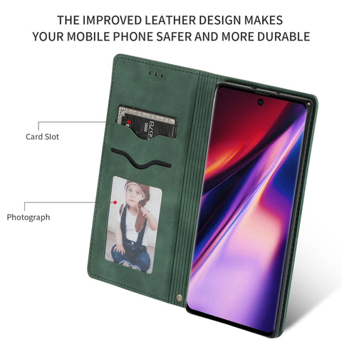 Retro Skin Feel Business Magnetic Horizontal Flip Leather Case for Galaxy Note 10, For Galaxy Note 10