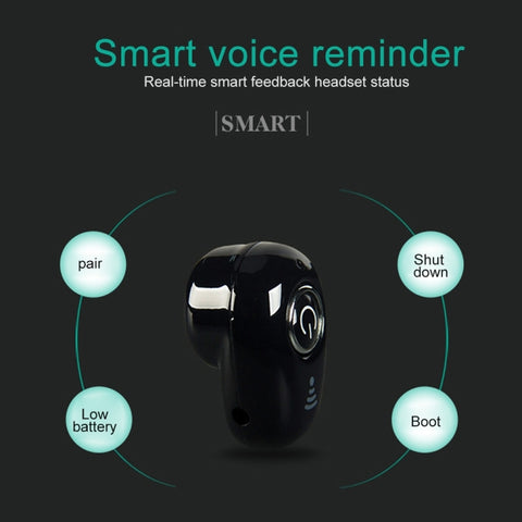 S650 Second Generation Charging Base Mini Bluetooth Earphone Wireless Earbuds Business Invisible Handsfree In-Ear Earphones with Mic