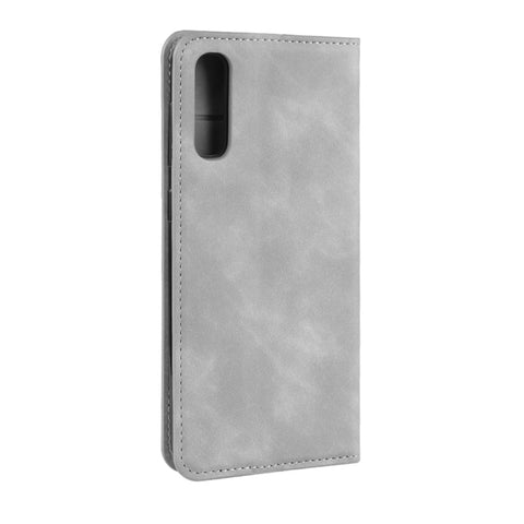 Retro-skin Business Magnetic Suction Leather Case with Purse-Bracket-Chuck For Galaxy A50, For Galaxy A50
