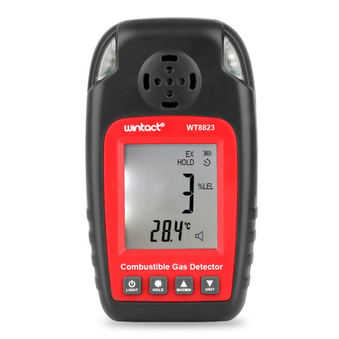 WT8823 Combustible Gas Alarm Detector Gas Leakage Flammable Natural Digital LCD Display Gas Leak Detector Monitor Gas Analyzer, WT8823
