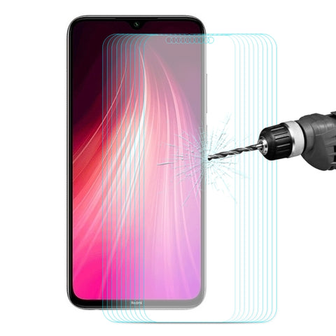 10 PCS ENKAY Hat-prince 0.26mm 9H 2.5D Curved Edge Tempered Glass Film for, For Galaxy A10s, For Redmi Note 8 Pro, For Redmi Note 8