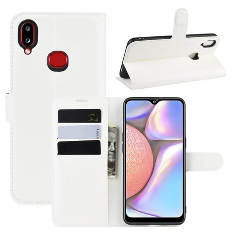 For Galaxy A10s  Litchi Texture Horizontal Flip Leather Case , with Wallet & Holder & Card Slots, For Galaxy A10s