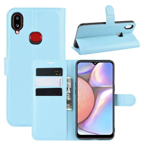 For Galaxy A10s  Litchi Texture Horizontal Flip Leather Case , with Wallet & Holder & Card Slots, For Galaxy A10s