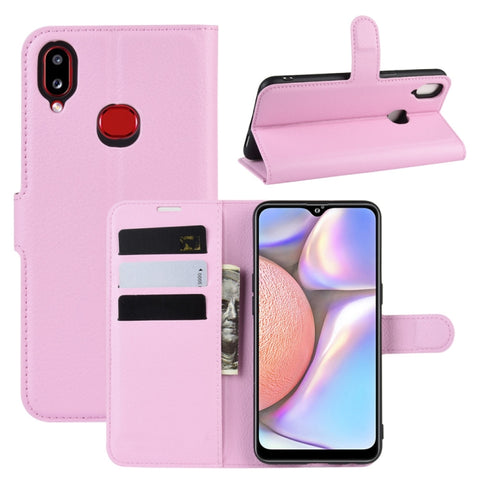 For Galaxy A10s  Litchi Texture Horizontal Flip Leather Case , with Wallet & Holder & Card Slots, For Galaxy A10s