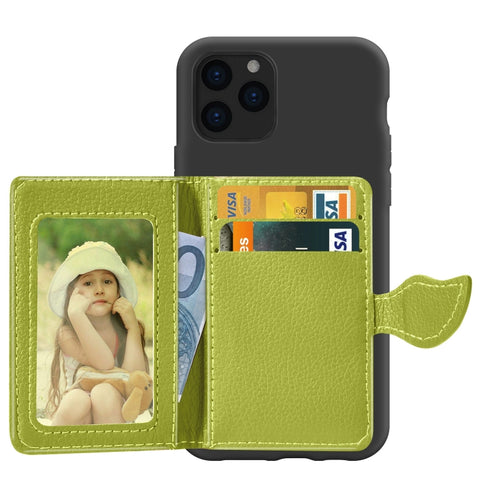 For iPhone XI 2019 Litchi Pattern Card Bag Wallet Bracket + TPU Phone Case with Card Slot Wallet Bracket Function, For iPhone 11 Pro