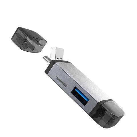 Typce-C+USB+Micro USB  OTG  Card Reader