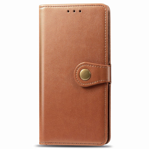For Galaxy A10S Retro Solid Color Leather Buckle Phone Case with Lanyard & Photo Frame & Card Slot & Wallet & Stand Function, For Galaxy A10S
