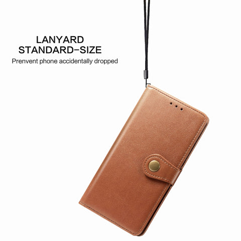 For Galaxy A10S Retro Solid Color Leather Buckle Phone Case with Lanyard & Photo Frame & Card Slot & Wallet & Stand Function, For Galaxy A10S