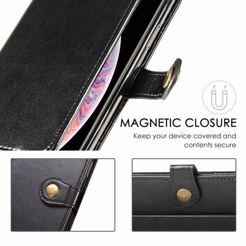 For Galaxy A10S Retro Solid Color Leather Buckle Phone Case with Lanyard & Photo Frame & Card Slot & Wallet & Stand Function, For Galaxy A10S