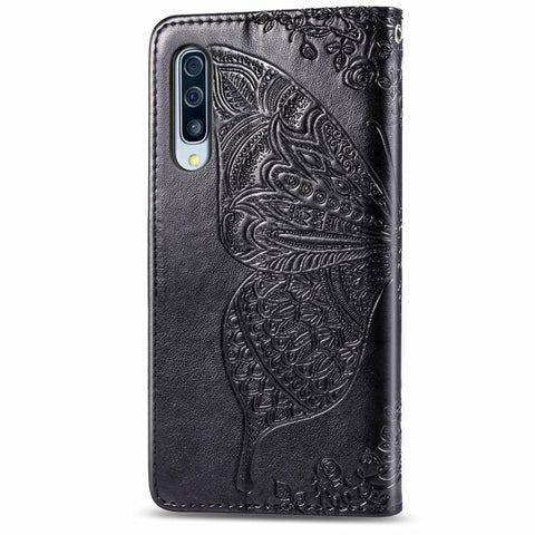 For Galaxy A30S Butterfly Love Flower Embossed Horizontal Flip Leather Case with Bracket / Card Slot / Wallet / Lanyard, For Galaxy A30S