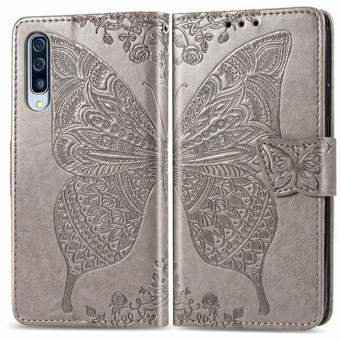For Galaxy A30S Butterfly Love Flower Embossed Horizontal Flip Leather Case with Bracket / Card Slot / Wallet / Lanyard, For Galaxy A30S