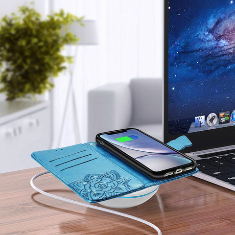 For Galaxy A20S  Butterfly Love Flower Embossed Horizontal Flip Leather Case with Bracket / Card Slot / Wallet / Lanyard, For Galaxy A20S