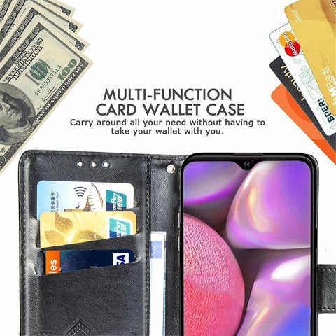 For Galaxy A20S  Butterfly Love Flower Embossed Horizontal Flip Leather Case with Bracket / Card Slot / Wallet / Lanyard, For Galaxy A20S