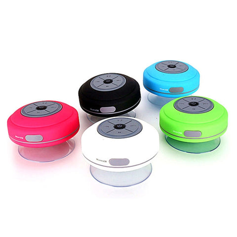 BTS-08 Wireless Bluetooth Speaker Waterproof Led FM Radio Subwoofer Bluetooth Column TF Card Suction Cup Mini Shower Speaker