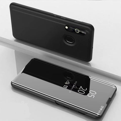For Galaxy A10s Plated Mirror Left and Right Flip Cover with Stand Mobile Phone Holster, For Samsung Galaxy A10s, For Galaxy A10s