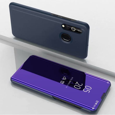For Galaxy A10s Plated Mirror Left and Right Flip Cover with Stand Mobile Phone Holster, For Samsung Galaxy A10s, For Galaxy A10s