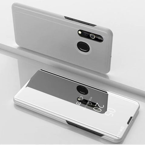 For Galaxy A10s Plated Mirror Left and Right Flip Cover with Stand Mobile Phone Holster, For Samsung Galaxy A10s, For Galaxy A10s