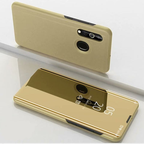 For Galaxy A10s Plated Mirror Left and Right Flip Cover with Stand Mobile Phone Holster, For Samsung Galaxy A10s, For Galaxy A10s