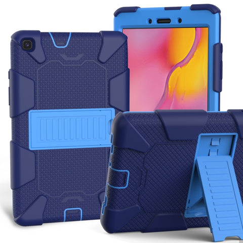 For Galaxy Tab A8.0 2019 / T290 Shockproof Two-Color Silicone Protection Case with Holder, For Galaxy Tab A8.0 2019