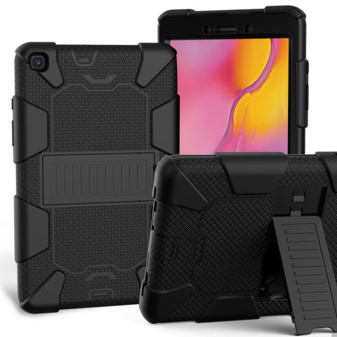 For Galaxy Tab A8.0 2019 / T290 Shockproof Two-Color Silicone Protection Case with Holder, For Galaxy Tab A8.0 2019