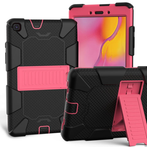 For Galaxy Tab A8.0 2019 / T290 Shockproof Two-Color Silicone Protection Case with Holder, For Galaxy Tab A8.0 2019