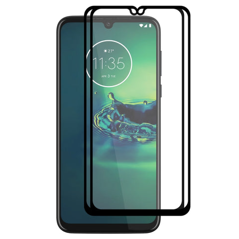 2 PCS ENKAY Hat-prince Full Glue 0.26mm 9H 2.5D Tempered Glass Full Coverage Film, For Galaxy A20s, For Moto G8 Plus