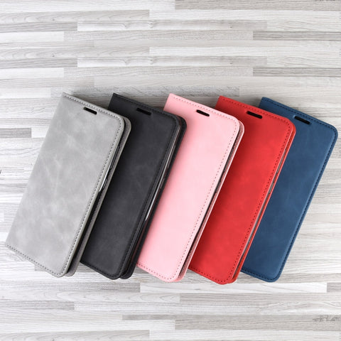 For Galaxy Note10+   Retro-skin Business Magnetic Suction Leather Case with Holder & Card Slots & Wallet, For Galaxy Note10+