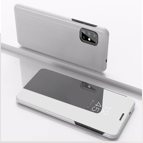 For Galaxy A51 Plated Mirror Horizontal Flip Leather Cover with Stand Mobile Phone Holster, For Samsung Galaxy A51, For Galaxy A51