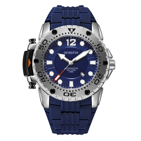 OCHSTIN 6124  Night Light Waterproof Men Watch Outdoor Sports Quartz Watch Silicone Watch