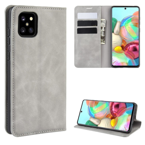 For Galaxy A81 / M60S / Note 10 Lite  Retro-skin Business Magnetic Suction Leather Case with Holder & Card Slots & Wallet, For Galaxy A81