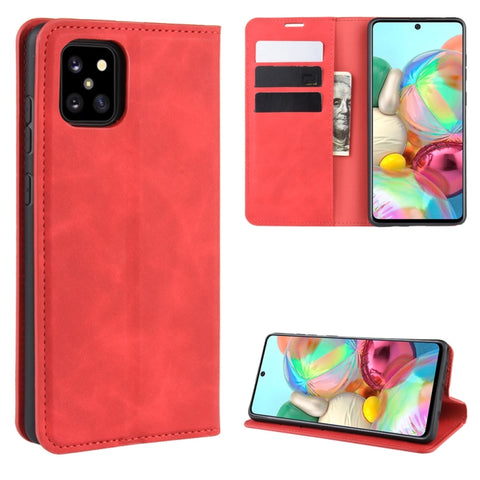 For Galaxy A81 / M60S / Note 10 Lite  Retro-skin Business Magnetic Suction Leather Case with Holder & Card Slots & Wallet, For Galaxy A81