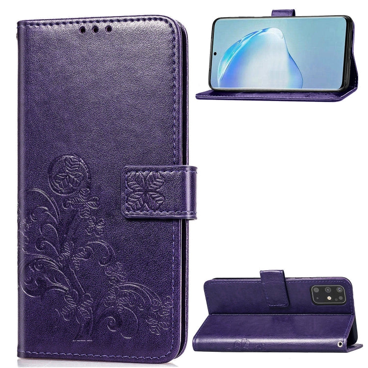 Lucky Clover Pressed Flowers Pattern Leather Case with Holder & Card Slots & Wallet & Hand Strap, For Galaxy S20+, For Galaxy S20 Ultra, For Galaxy S20, For Galaxy A71, For Galaxy S10 Lite / A91 / M80s, For Galaxy Note10 Lite/A81/M60s                  ...