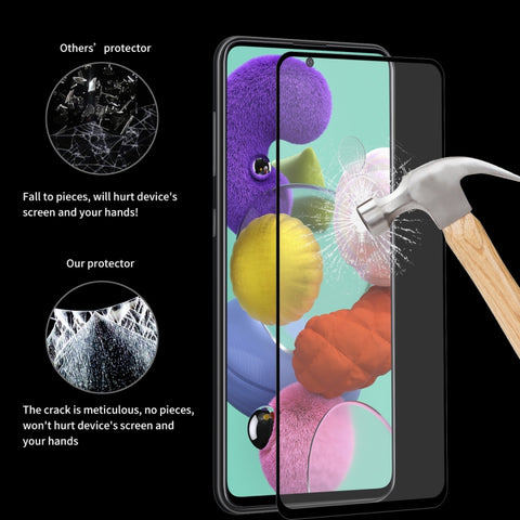 ENKAY Hat-Prince 5 PCS Full Glue 0.26mm 9H 2.5D Tempered Glass Full Coverage Film, For  Galaxy A51, For  Galaxy A71