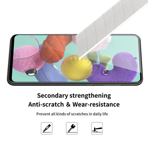 ENKAY Hat-Prince 5 PCS Full Glue 0.26mm 9H 2.5D Tempered Glass Full Coverage Film, For  Galaxy A51, For  Galaxy A71