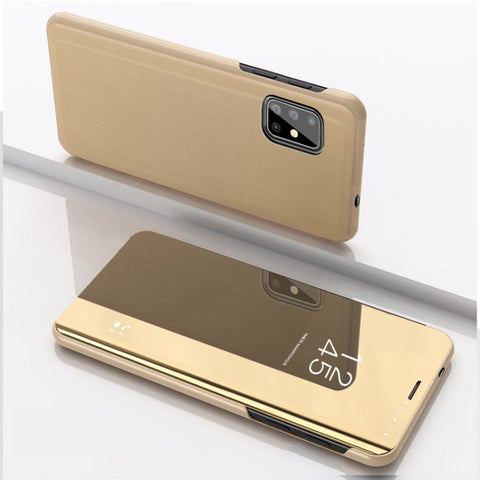 For Galaxy A31 Plated Mirror Horizontal Flip Leather Case with Holder, For Samsung Galaxy A31, For Galaxy A31