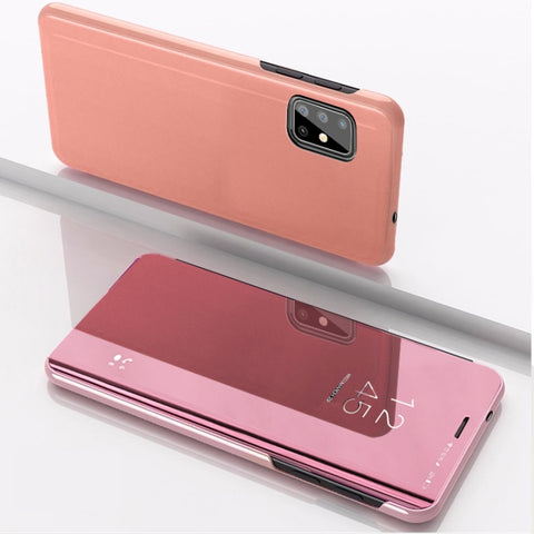 For Galaxy A31 Plated Mirror Horizontal Flip Leather Case with Holder, For Samsung Galaxy A31, For Galaxy A31