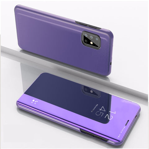 For Galaxy A31 Plated Mirror Horizontal Flip Leather Case with Holder, For Samsung Galaxy A31, For Galaxy A31