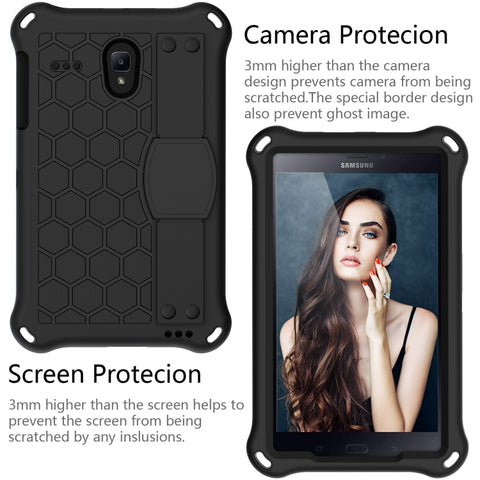 Honeycomb Design EVA + PC Four Corner Anti Falling Flat Protective Shell With Straps, For Galaxy Tab A 8.0(2018) T387, For GalaxyTab A 8.0 (2017)T380, For GalaxyTab A 10.1 (2019) T510