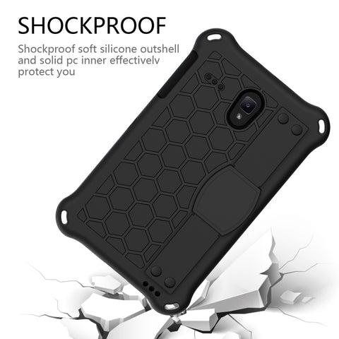 Honeycomb Design EVA + PC Four Corner Anti Falling Flat Protective Shell With Straps, For Galaxy Tab A 8.0(2018) T387, For GalaxyTab A 8.0 (2017)T380, For GalaxyTab A 10.1 (2019) T510