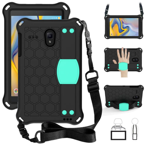 Honeycomb Design EVA + PC Four Corner Anti Falling Flat Protective Shell With Straps, For Galaxy Tab A 8.0(2018) T387, For GalaxyTab A 8.0 (2017)T380, For GalaxyTab A 10.1 (2019) T510