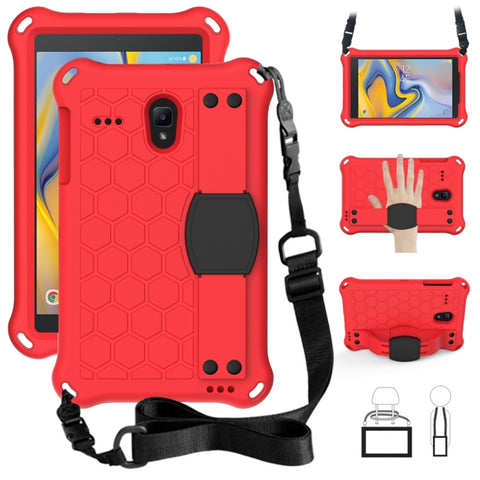Honeycomb Design EVA + PC Four Corner Anti Falling Flat Protective Shell With Straps, For Galaxy Tab A 8.0(2018) T387, For GalaxyTab A 8.0 (2017)T380, For GalaxyTab A 10.1 (2019) T510