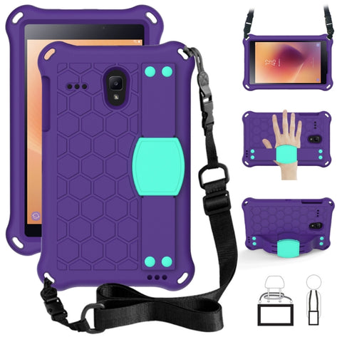 Honeycomb Design EVA + PC Four Corner Anti Falling Flat Protective Shell With Straps, For Galaxy Tab A 8.0(2018) T387, For GalaxyTab A 8.0 (2017)T380, For GalaxyTab A 10.1 (2019) T510