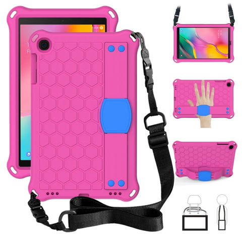 Honeycomb Design EVA + PC Four Corner Anti Falling Flat Protective Shell With Straps, For Galaxy Tab A 8.0(2018) T387, For GalaxyTab A 8.0 (2017)T380, For GalaxyTab A 10.1 (2019) T510