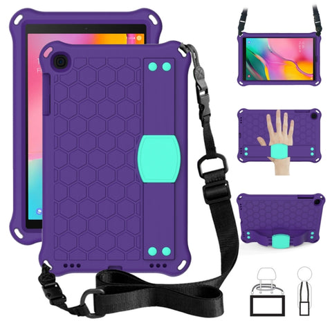 Honeycomb Design EVA + PC Four Corner Anti Falling Flat Protective Shell With Straps, For Galaxy Tab A 8.0(2018) T387, For GalaxyTab A 8.0 (2017)T380, For GalaxyTab A 10.1 (2019) T510