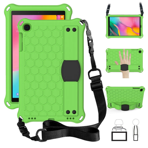 Honeycomb Design EVA + PC Four Corner Anti Falling Flat Protective Shell With Straps, For Galaxy Tab A 8.0(2018) T387, For GalaxyTab A 8.0 (2017)T380, For GalaxyTab A 10.1 (2019) T510