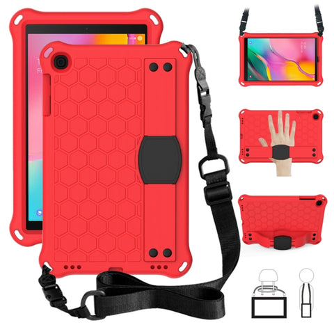 Honeycomb Design EVA + PC Four Corner Anti Falling Flat Protective Shell With Straps, For Galaxy Tab A 8.0(2018) T387, For GalaxyTab A 8.0 (2017)T380, For GalaxyTab A 10.1 (2019) T510