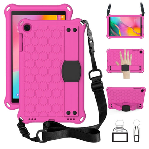 Honeycomb Design EVA + PC Four Corner Anti Falling Flat Protective Shell With Straps, For Galaxy Tab A 8.0(2018) T387, For GalaxyTab A 8.0 (2017)T380, For GalaxyTab A 10.1 (2019) T510