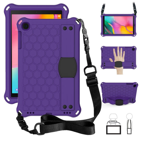 Honeycomb Design EVA + PC Four Corner Anti Falling Flat Protective Shell With Straps, For Galaxy Tab A 8.0(2018) T387, For GalaxyTab A 8.0 (2017)T380, For GalaxyTab A 10.1 (2019) T510
